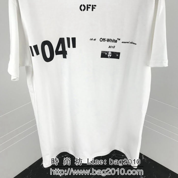 OFF-white19ss春夏新款 04支線系列 箭頭印花 精梳棉短袖 男女同款 ydi1457
